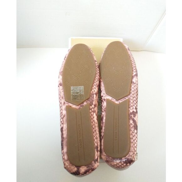 New! MICHAEL KORS Women's Leather Snake-embossed Lillie Flat Shoes Moccasins 9.5 - Picture 8 of 8